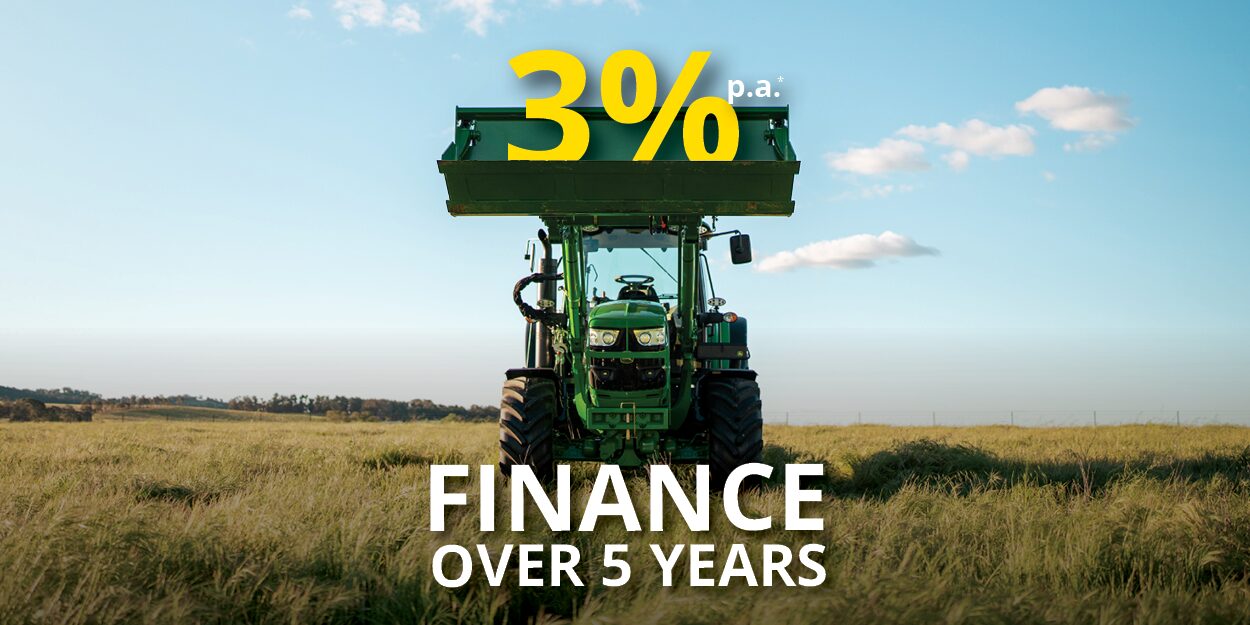 6M tractor in field with 3% finance