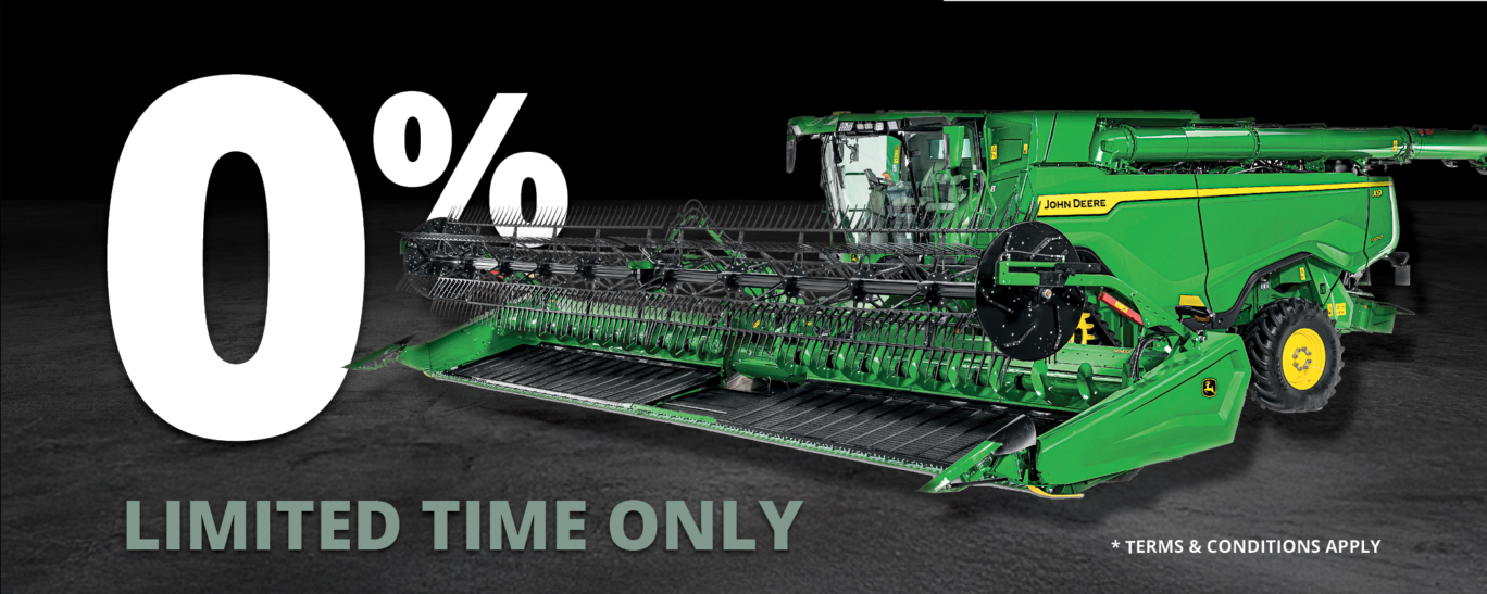 0% finance offer John Deere Harvesters