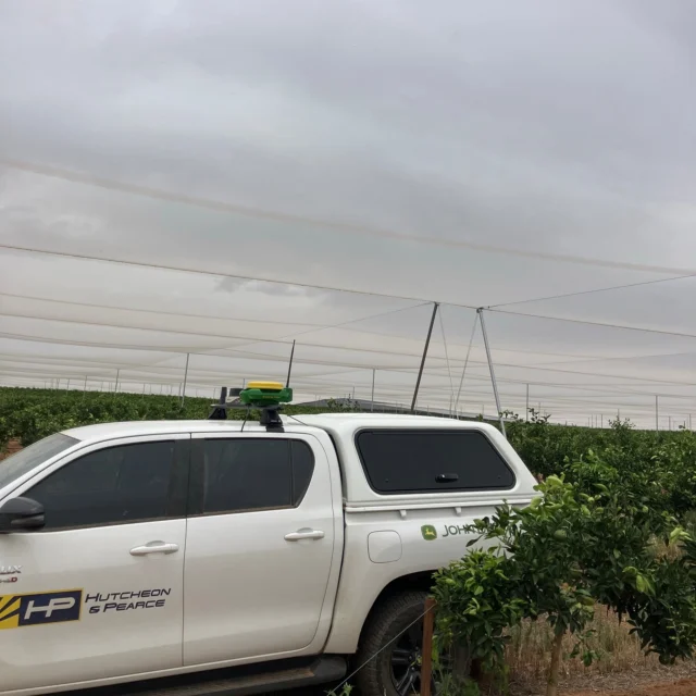 Our Precision Ag team out mapping boundaries at a Citrus farm west of Darlington Point 💪🌧️